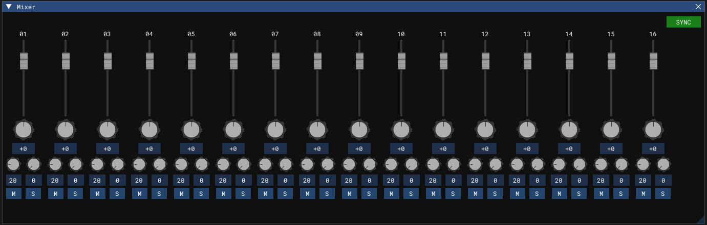 16-channel mixer
